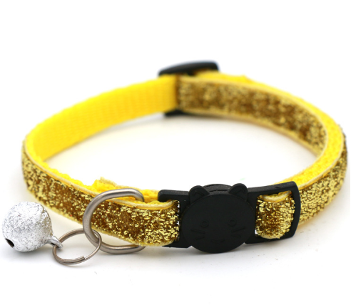 Verstellbares Buntes Katzenhalsband mit Glocke für Haustiere