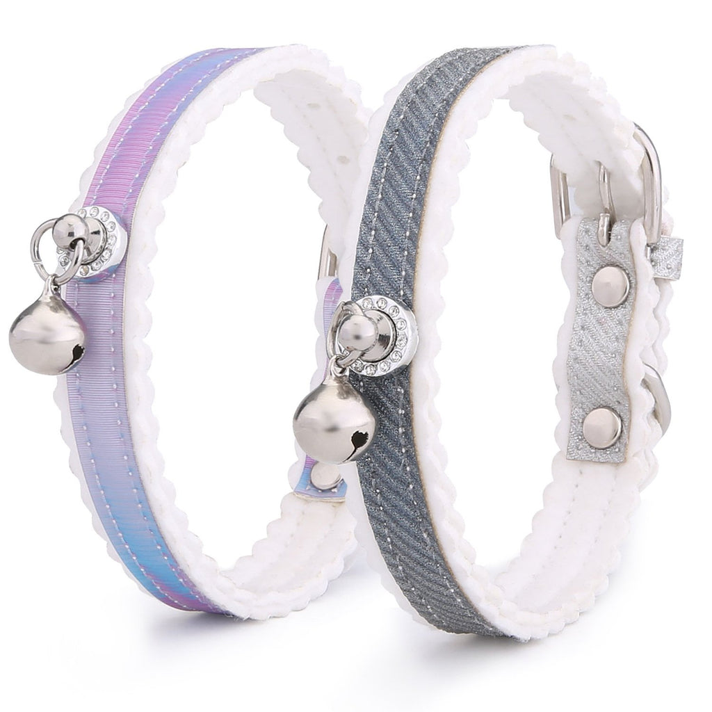 Farbverlauf Katzenhalsband mit Glocke für Haustiere