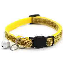 Verstellbares Buntes Katzenhalsband mit Glocke für Haustiere
